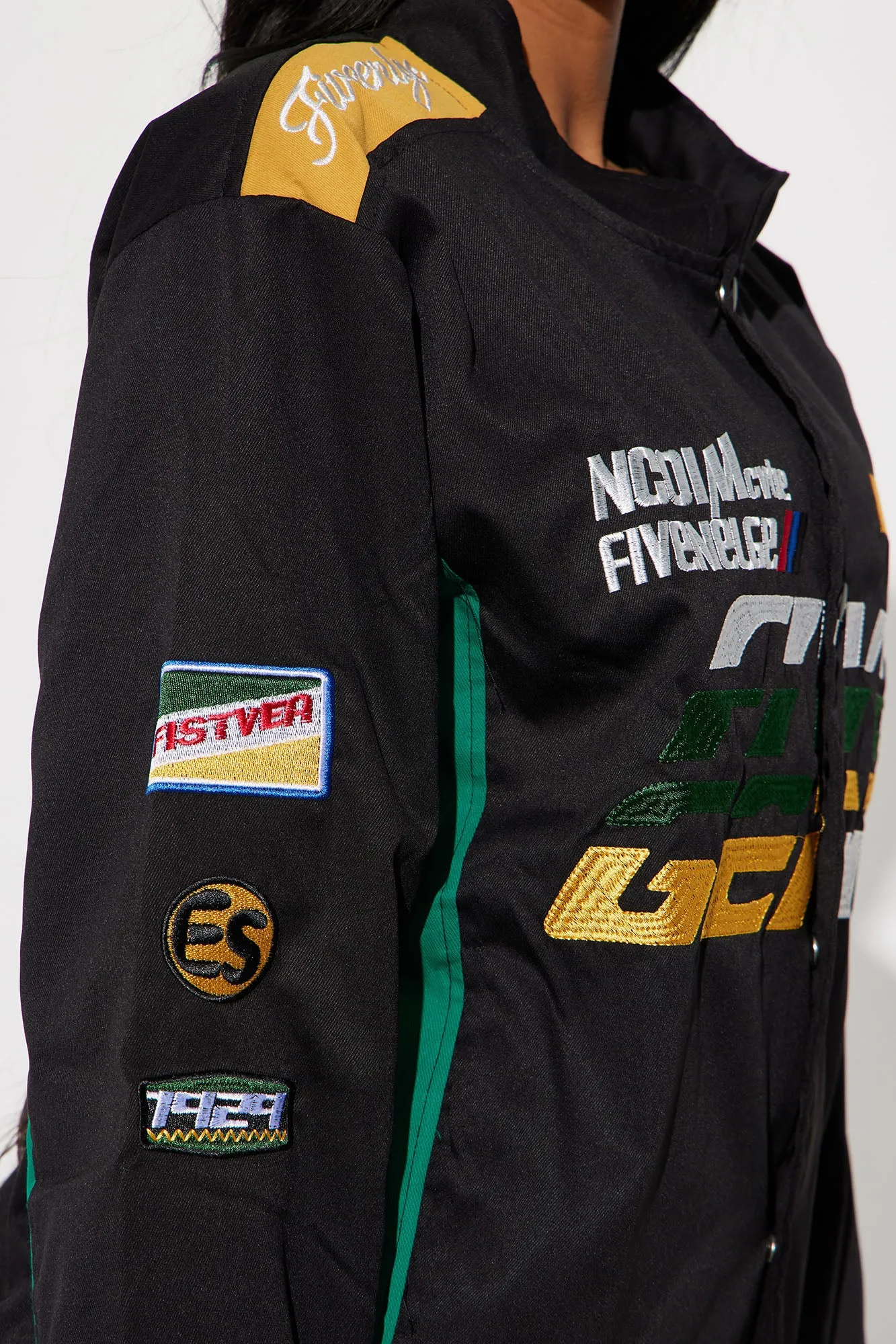 1929 Racer Bomber Jacket - Black/Green