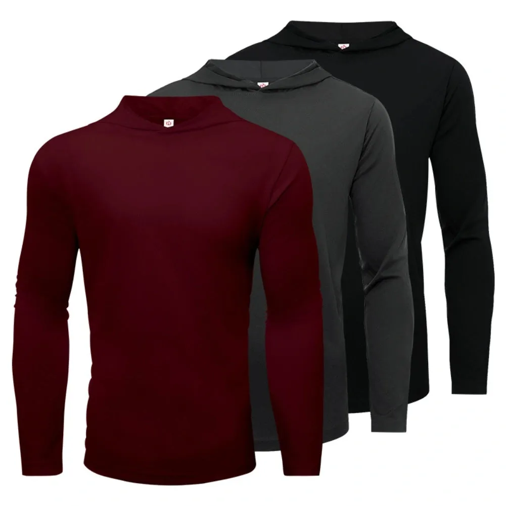 3 Pack Men’s Performance Long Sleeve with Hood