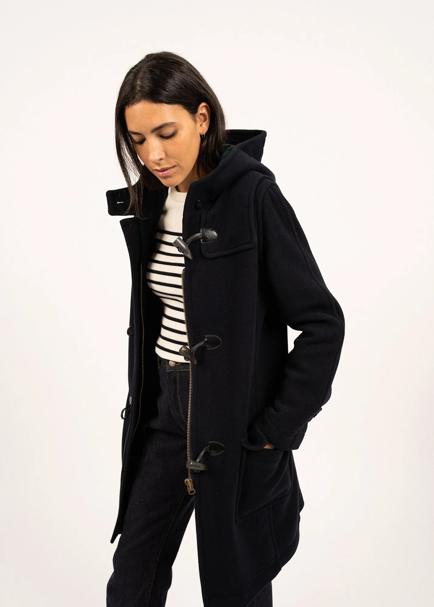 Arctique classic duffle-coat - in wool (NAVY)