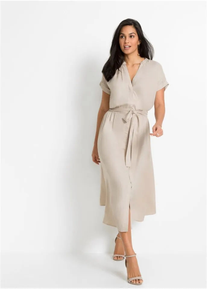 Bodyflirt shirt-dress, beige