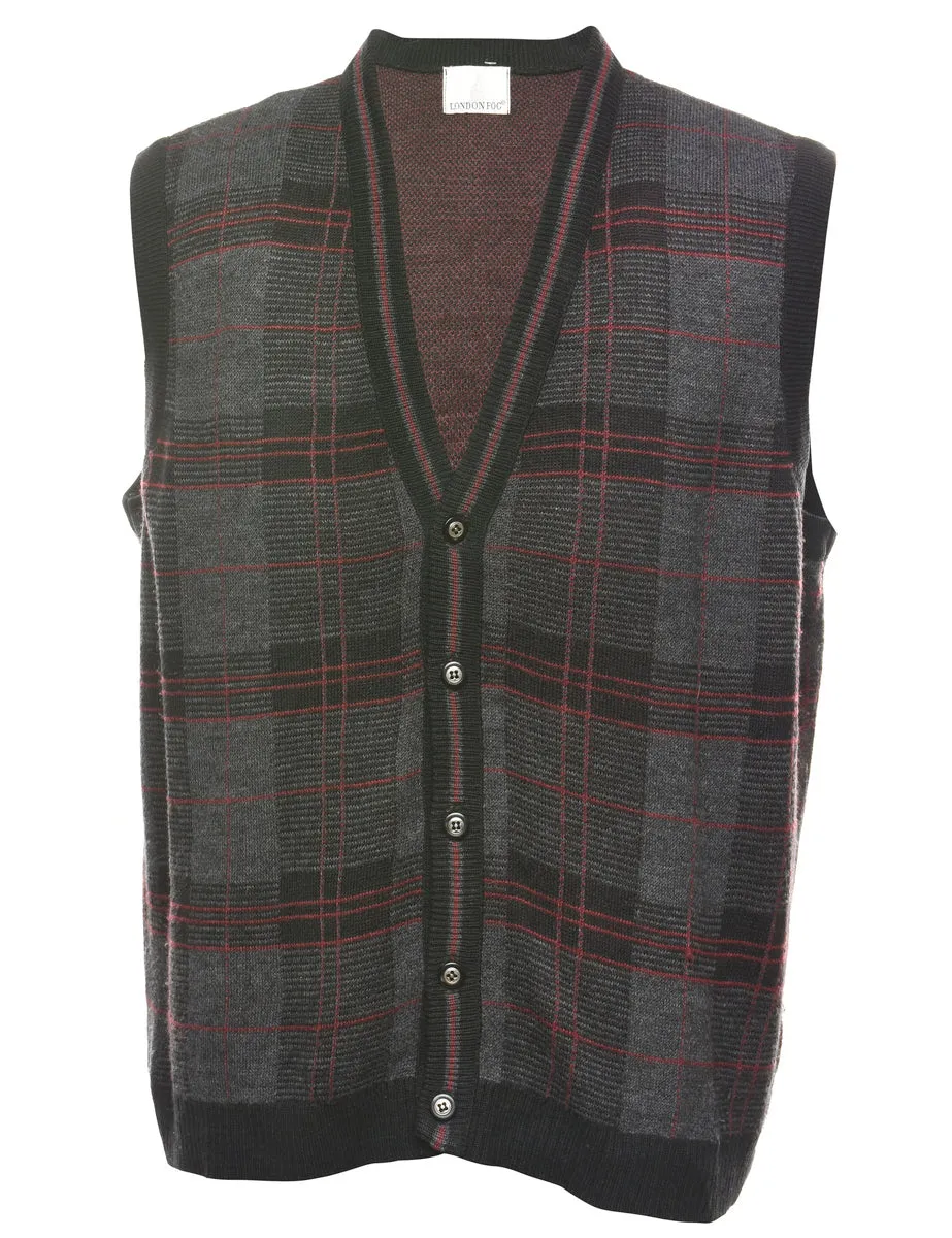 Checked Vest - L