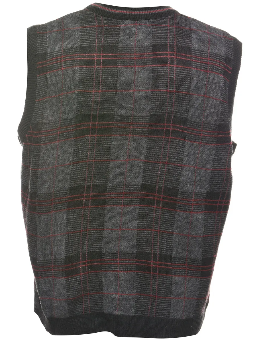 Checked Vest - L