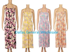 Cute Elastic Sunflower Sun Dresses Wholesale