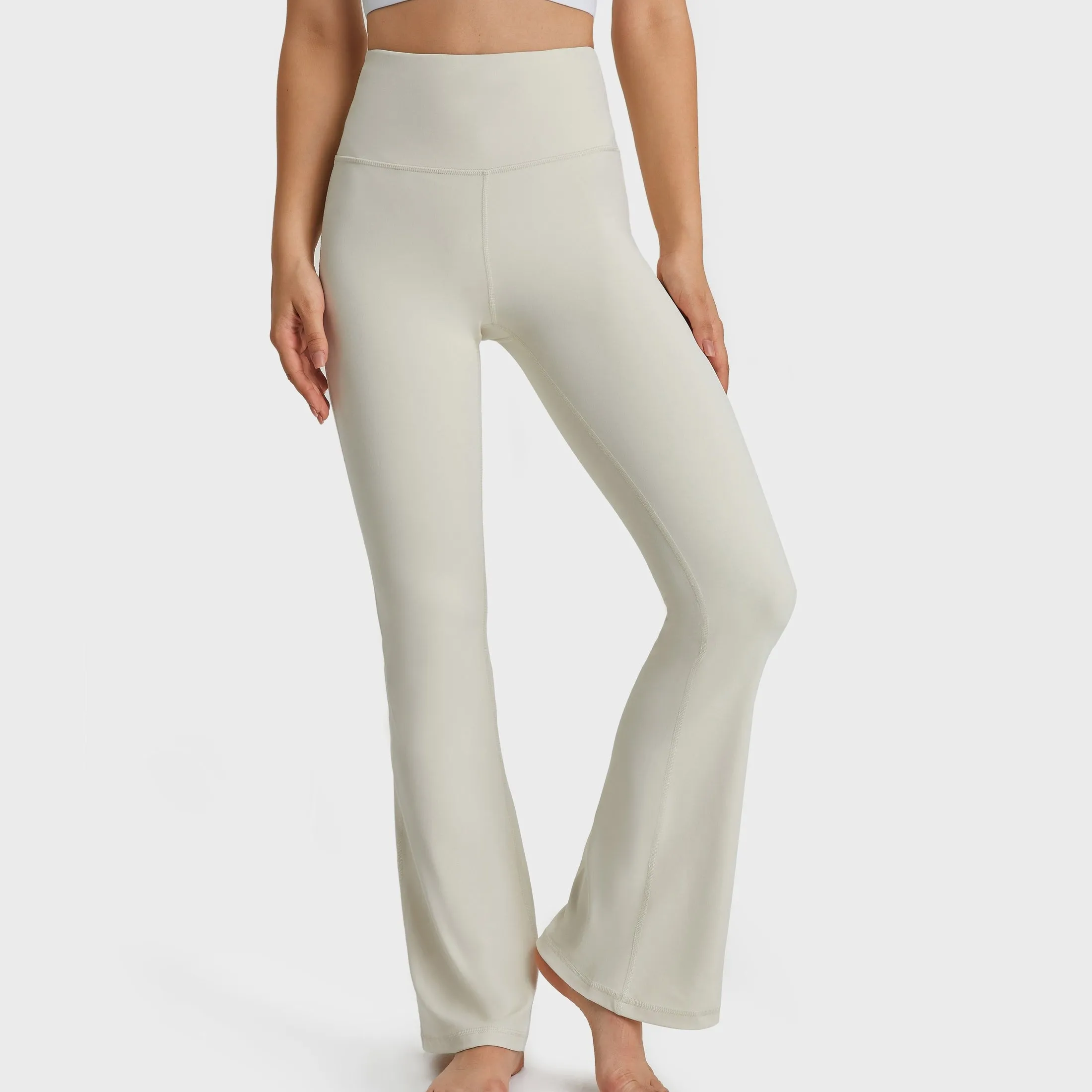 Flare Yoga Pants - Ivory White