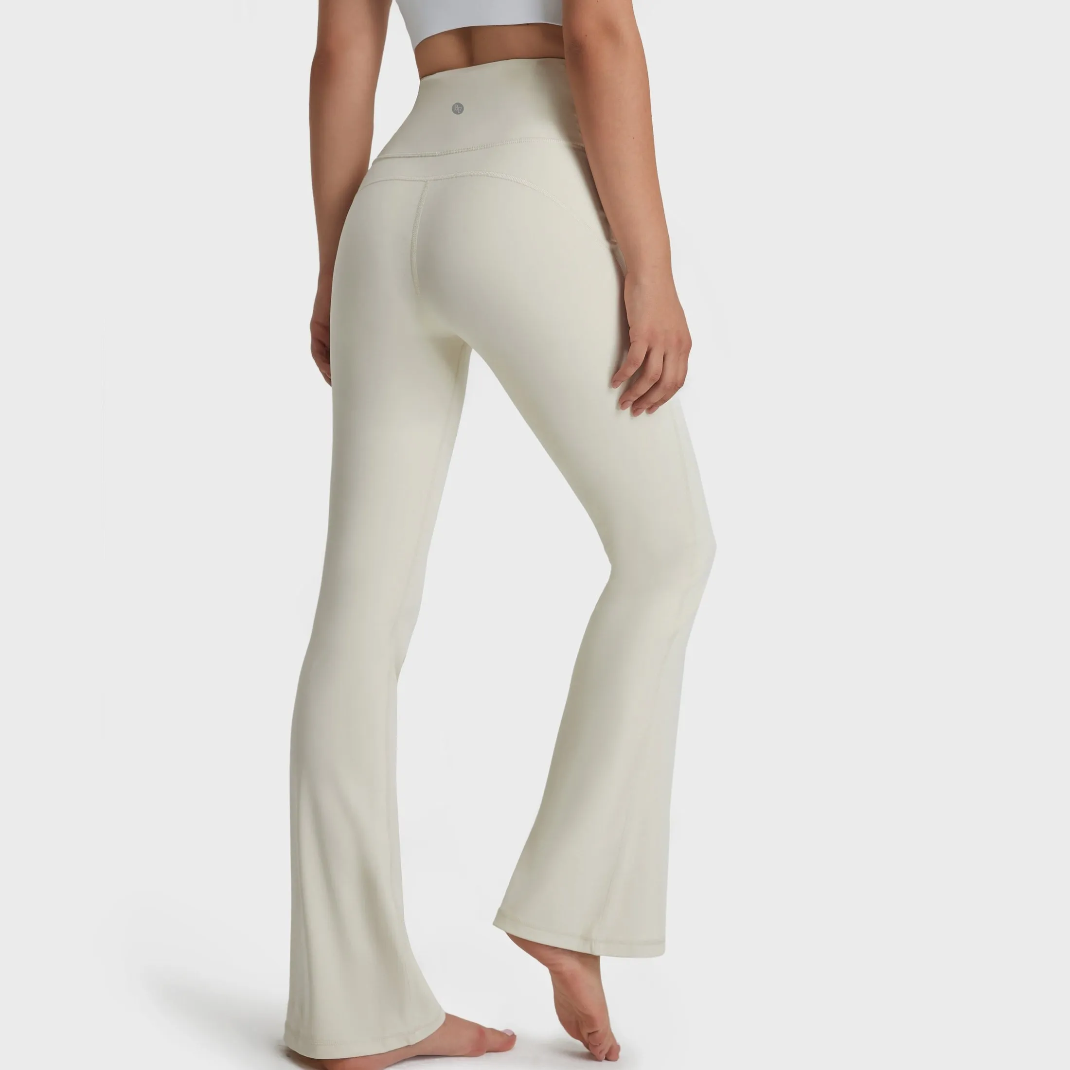 Flare Yoga Pants - Ivory White