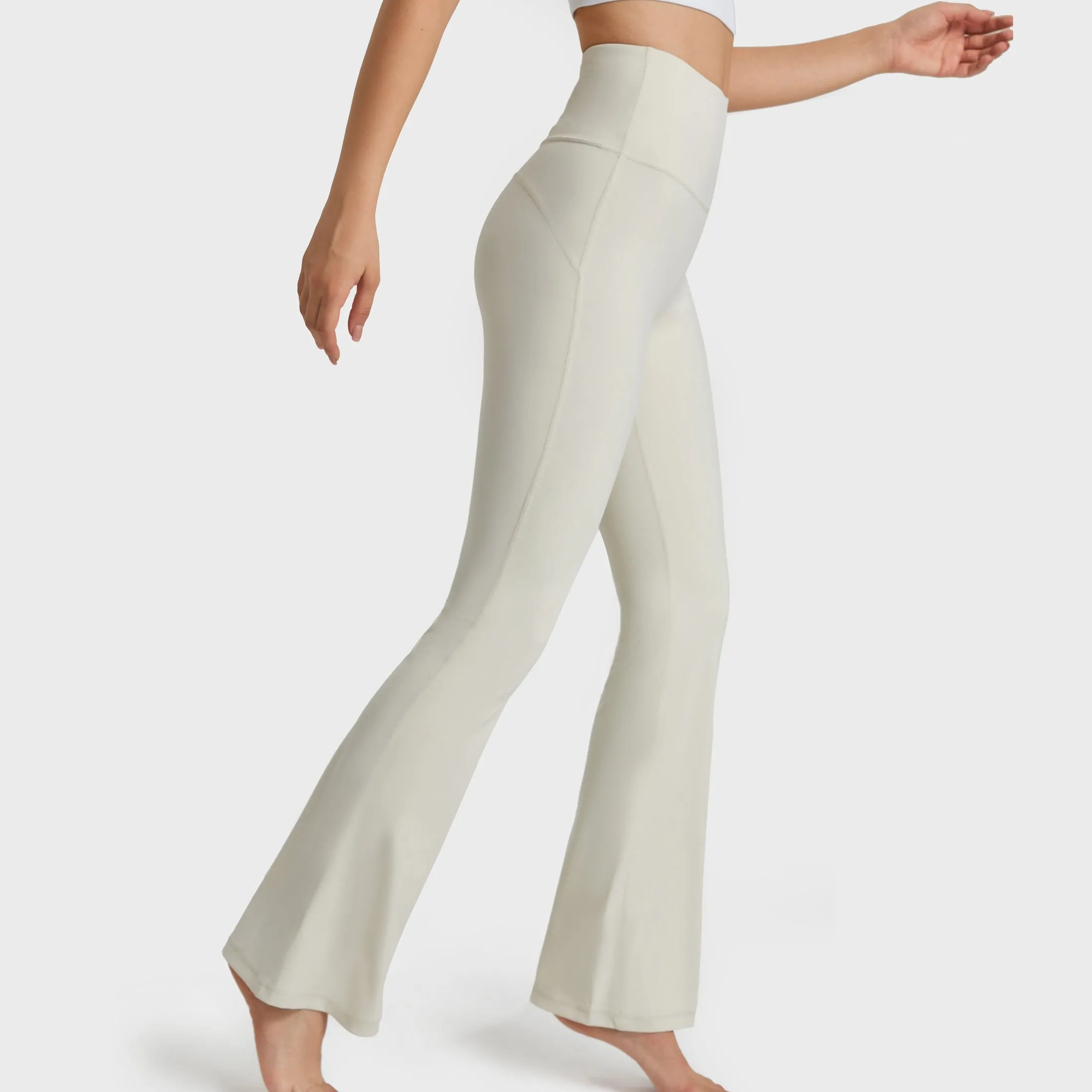 Flare Yoga Pants - Ivory White