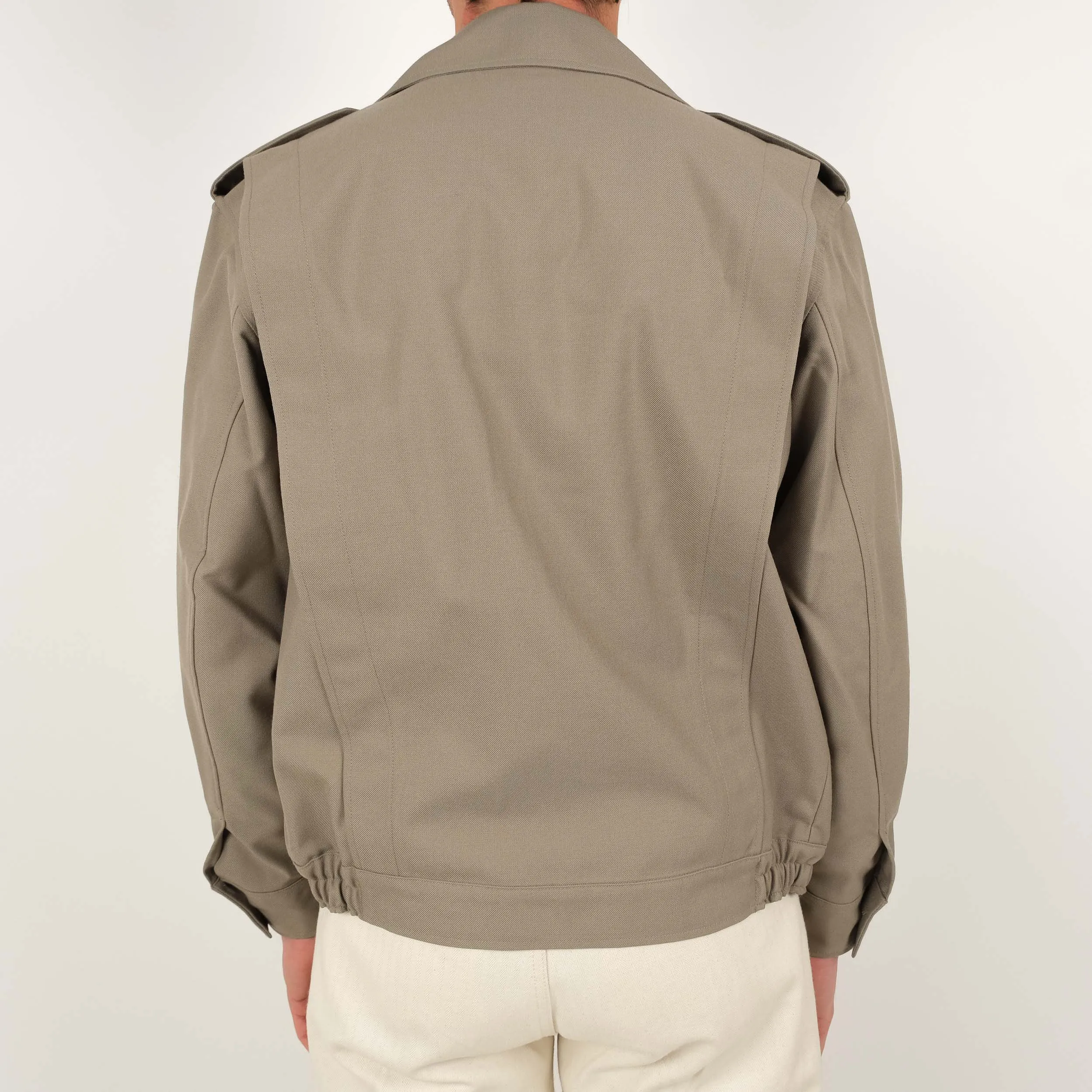 FRENCH GREIGE BOMBER JACKET - GREY