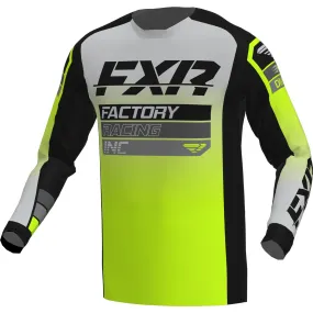 FXR Clutch MX Offroad Jersey Black/Grey/HiVis Yellow