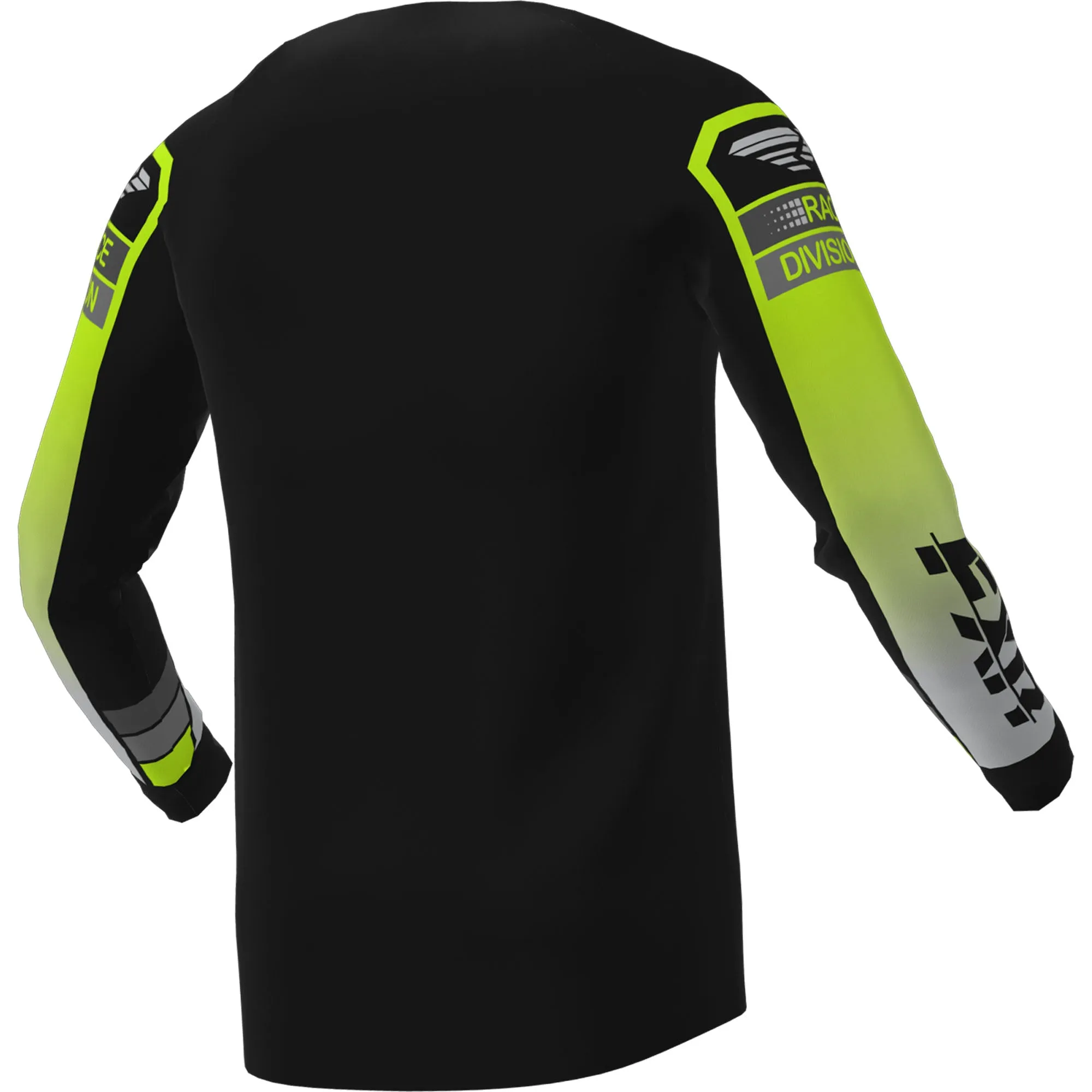 FXR Clutch MX Offroad Jersey Black/Grey/HiVis Yellow