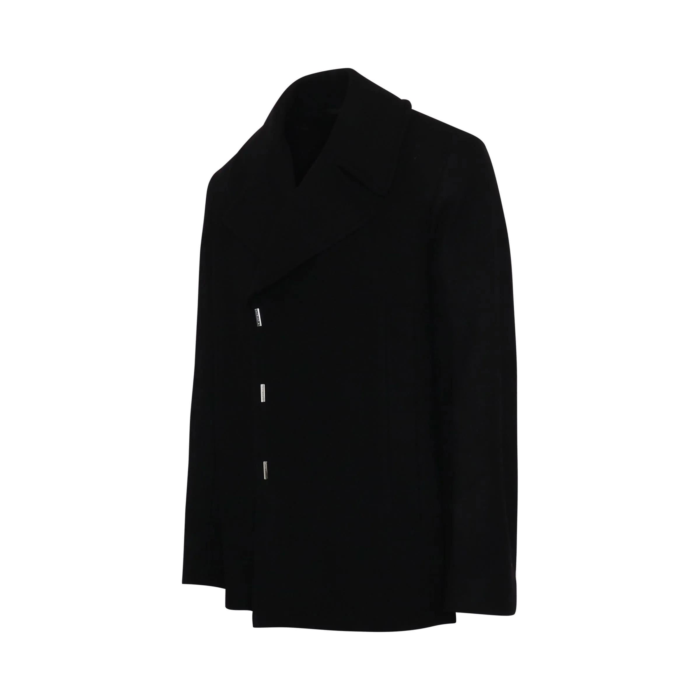 Hook & Bar Quilted Peacoat in Black