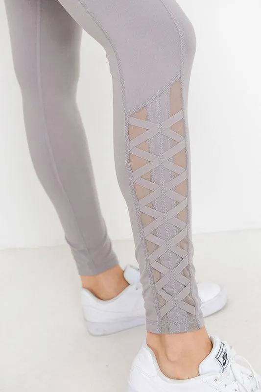 Hybrid Mesh Lattice Straps Full Pocket Leggings