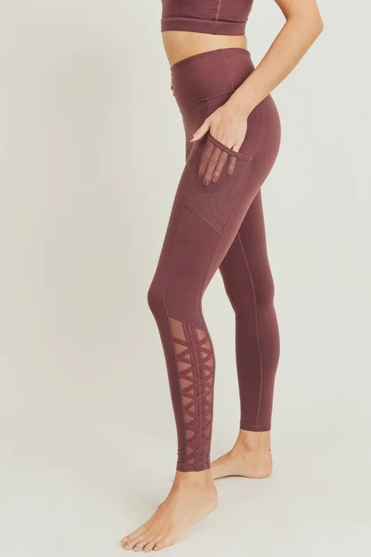 Hybrid Mesh Lattice Straps Full Pocket Leggings