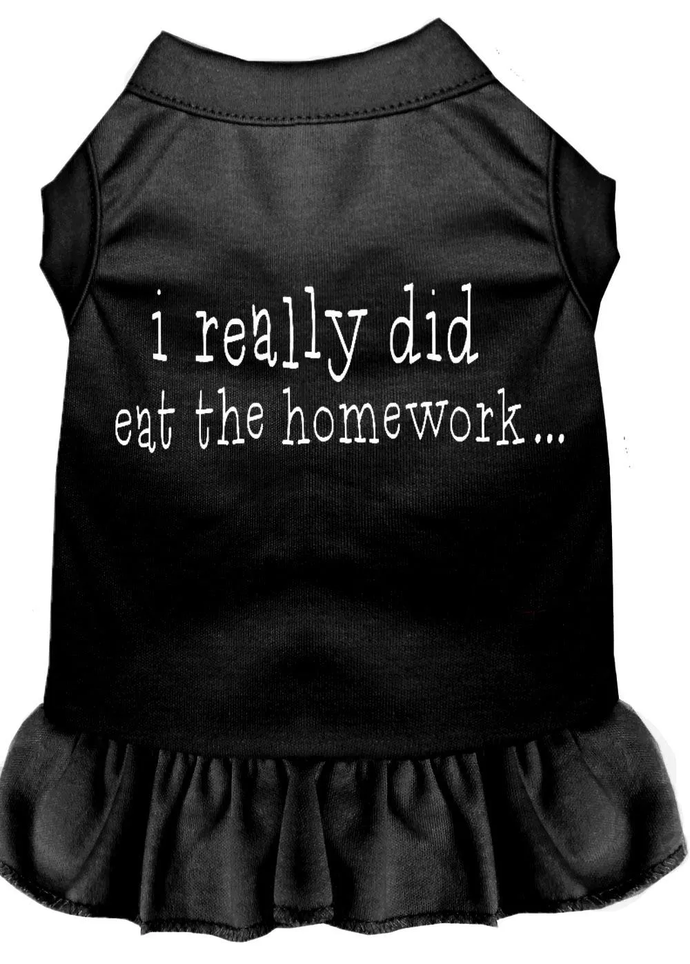 I Really Did Eat The Homework Screen Print Dress Black 4x (22)