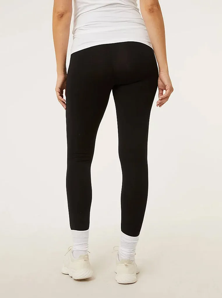 Ladies Cotton Black Maternity Leggings