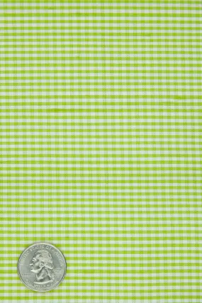 Lime Punch Gingham Shantung 606A Fabric