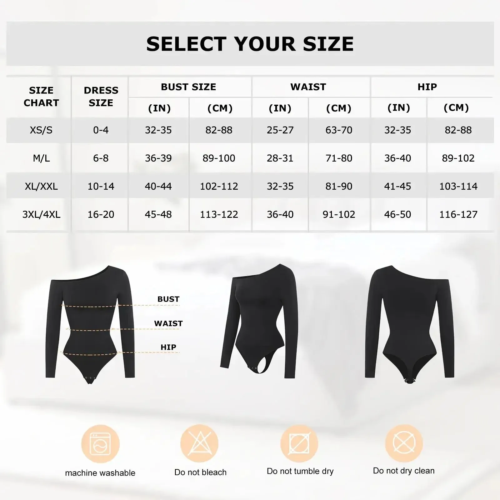 Long Sleeve Black Off Shoulder Compression Fit Bodysuit