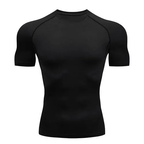 Men's Compression Running Sport Shirt Short Sleeve