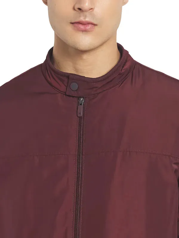 Mettle Men Maroon Bomber Jacket