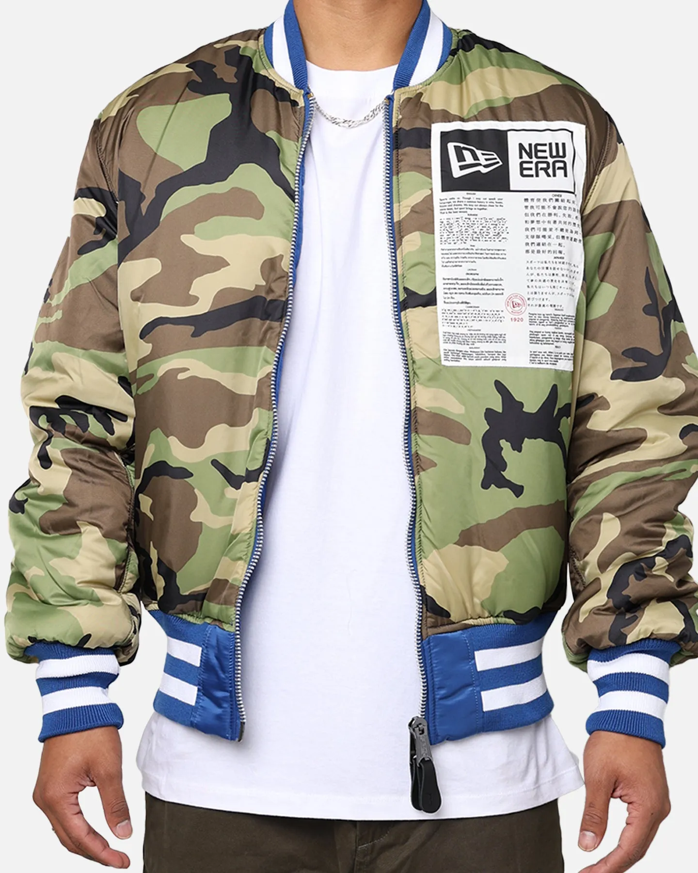 New Era X Alpha Series X MLB New York Mets MA-1 Bomber Jacket Royal