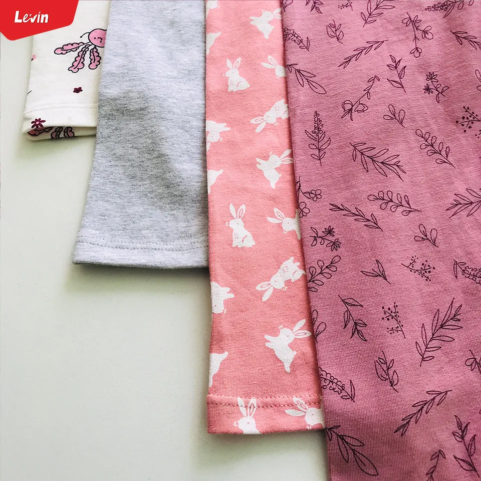 Pack of 5 Assorted Toddler Girls Cotton Stretch Printed Leggings