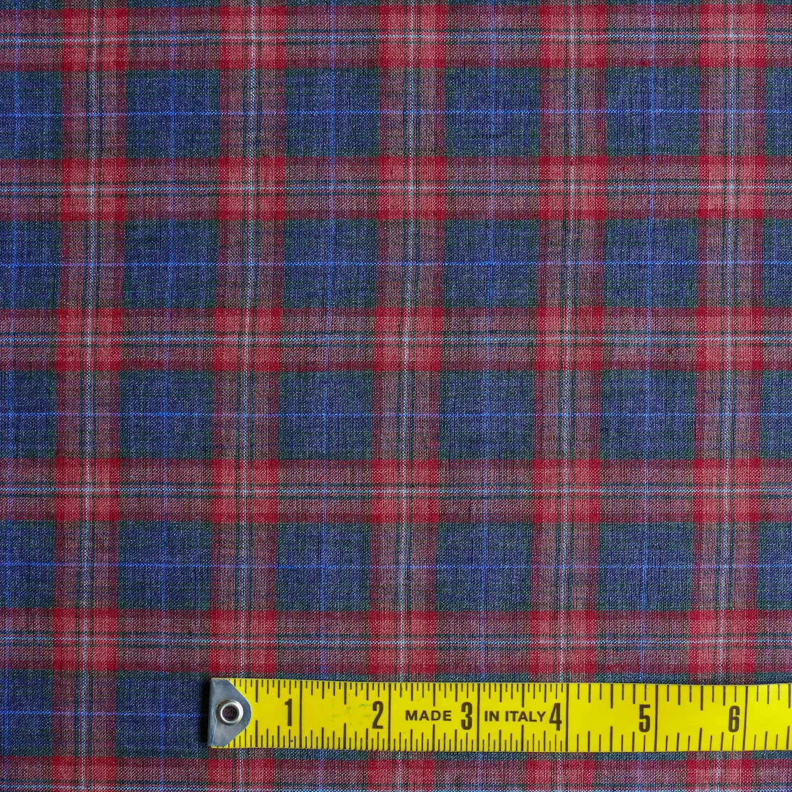 Remnant of Quadri Rosso Check Linen