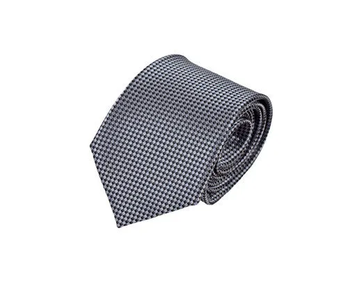 Silver Checked Tie