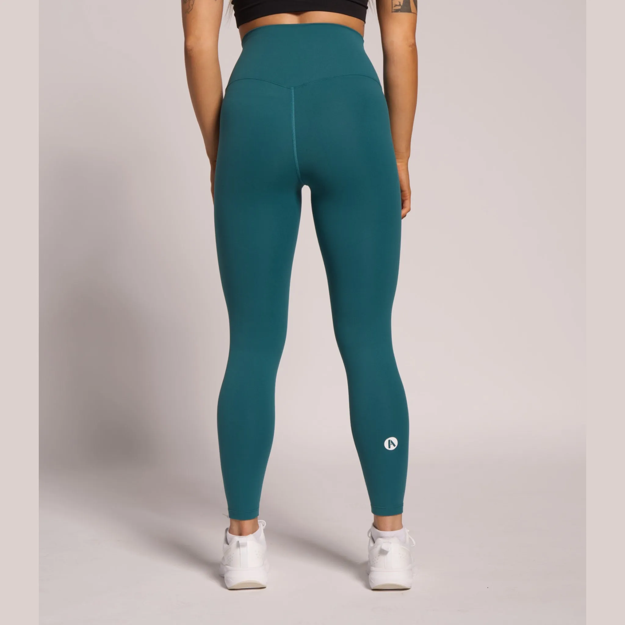 SkinHug High-Waisted Leggings-Sea Green