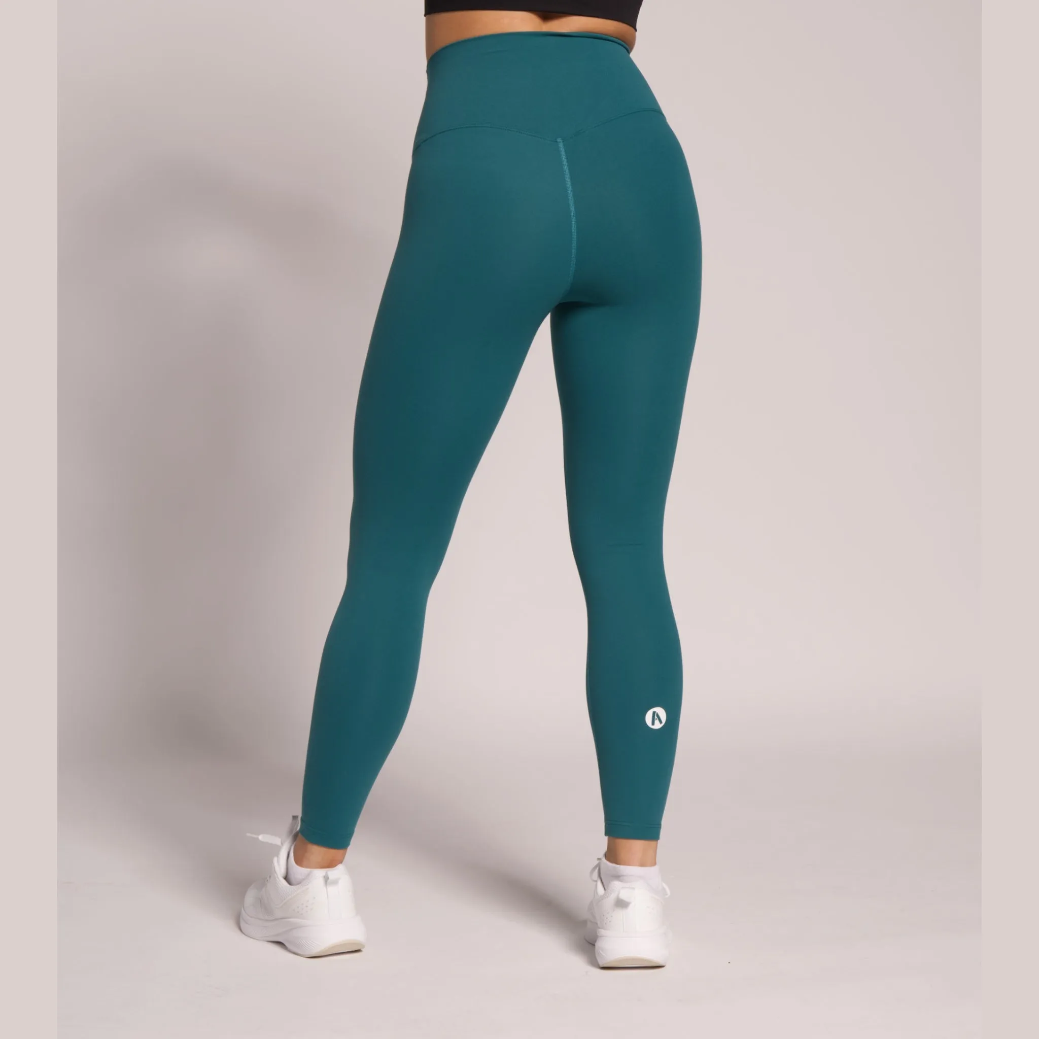 SkinHug High-Waisted Leggings-Sea Green