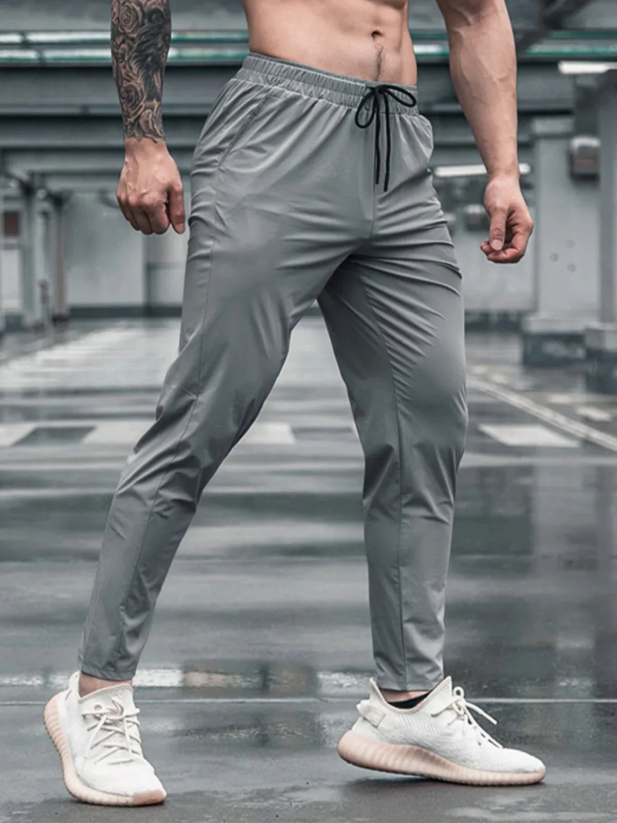 Stretch Slim Fit Jogger Workout Pants Lightweight