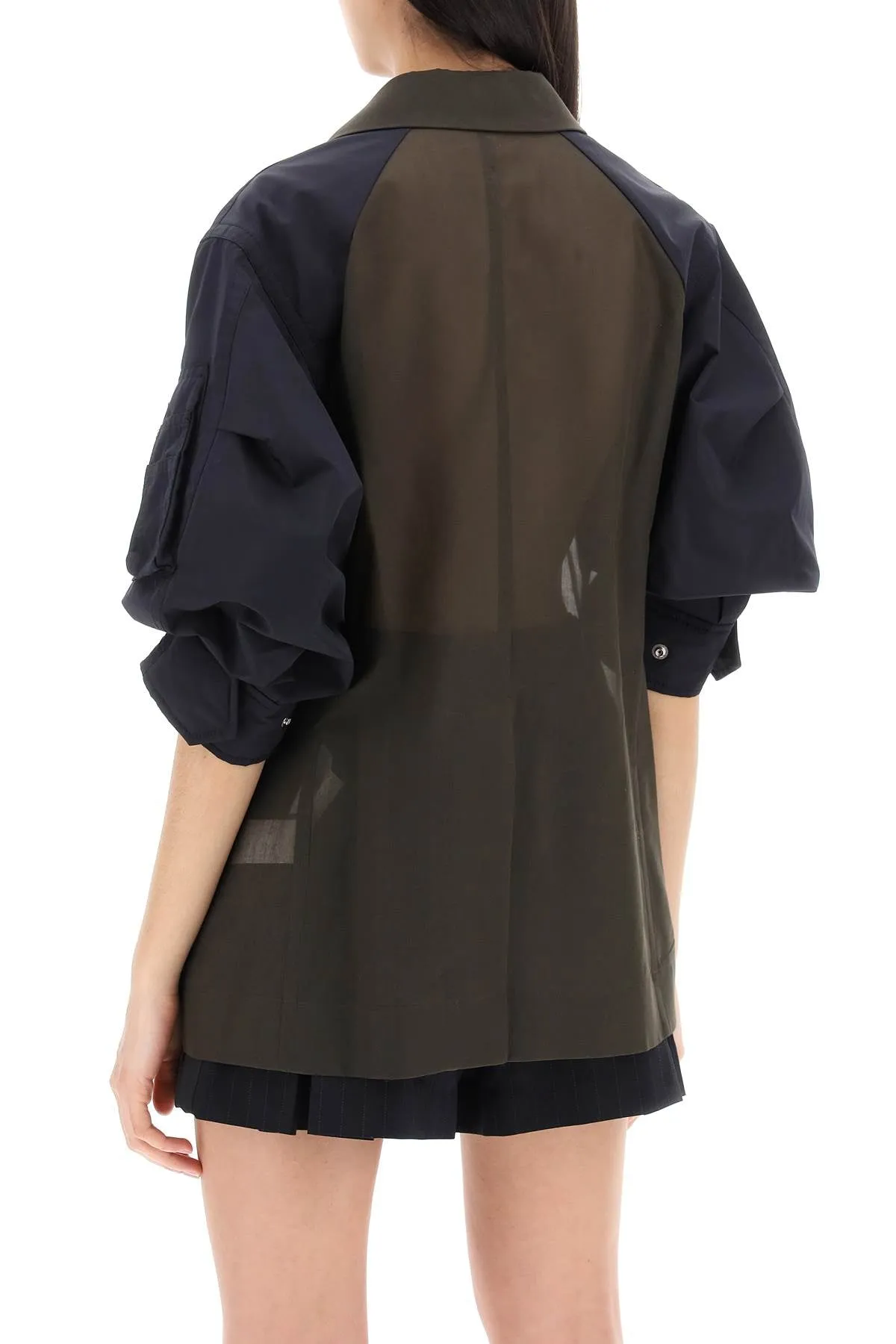 Taffeta Sleeve Jacket With Eight