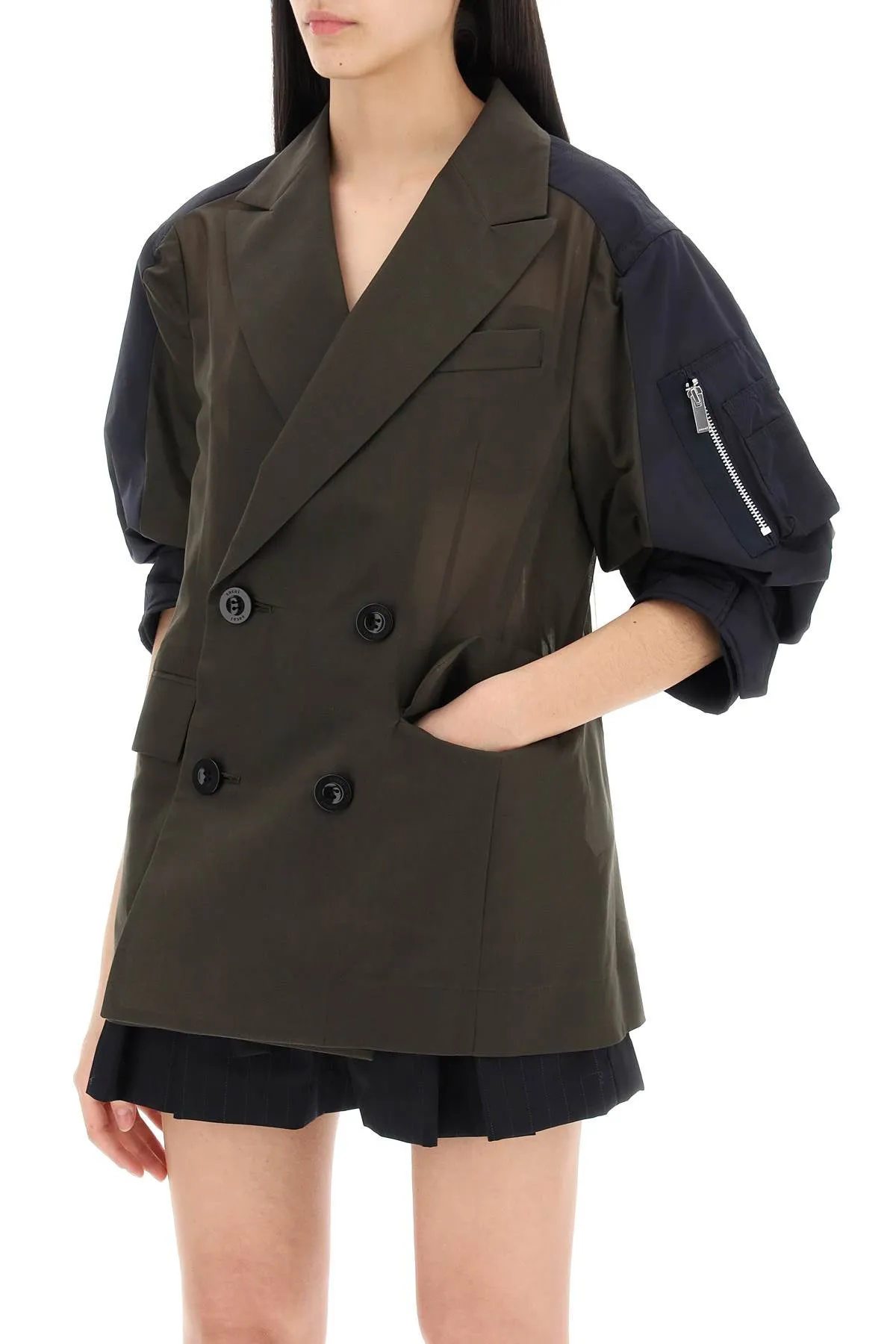 Taffeta Sleeve Jacket With Eight