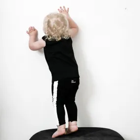 The Tiny Leggings - Black with white facing