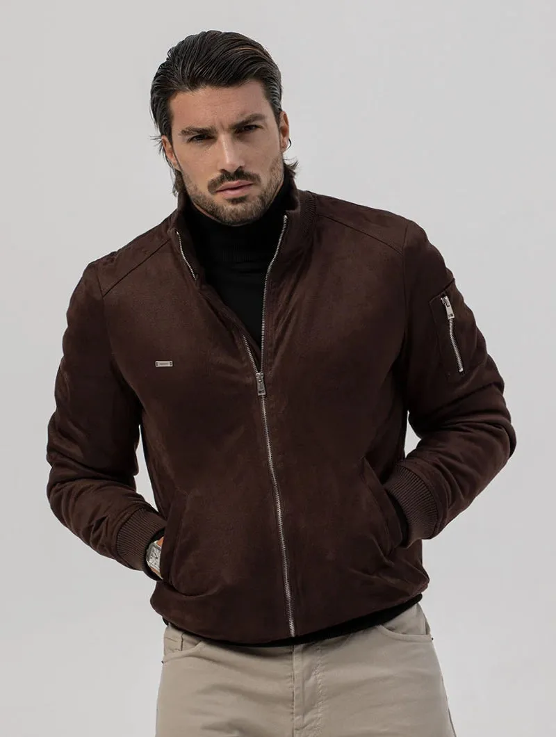 TIKUS BOMBER JACKET IN BROWN