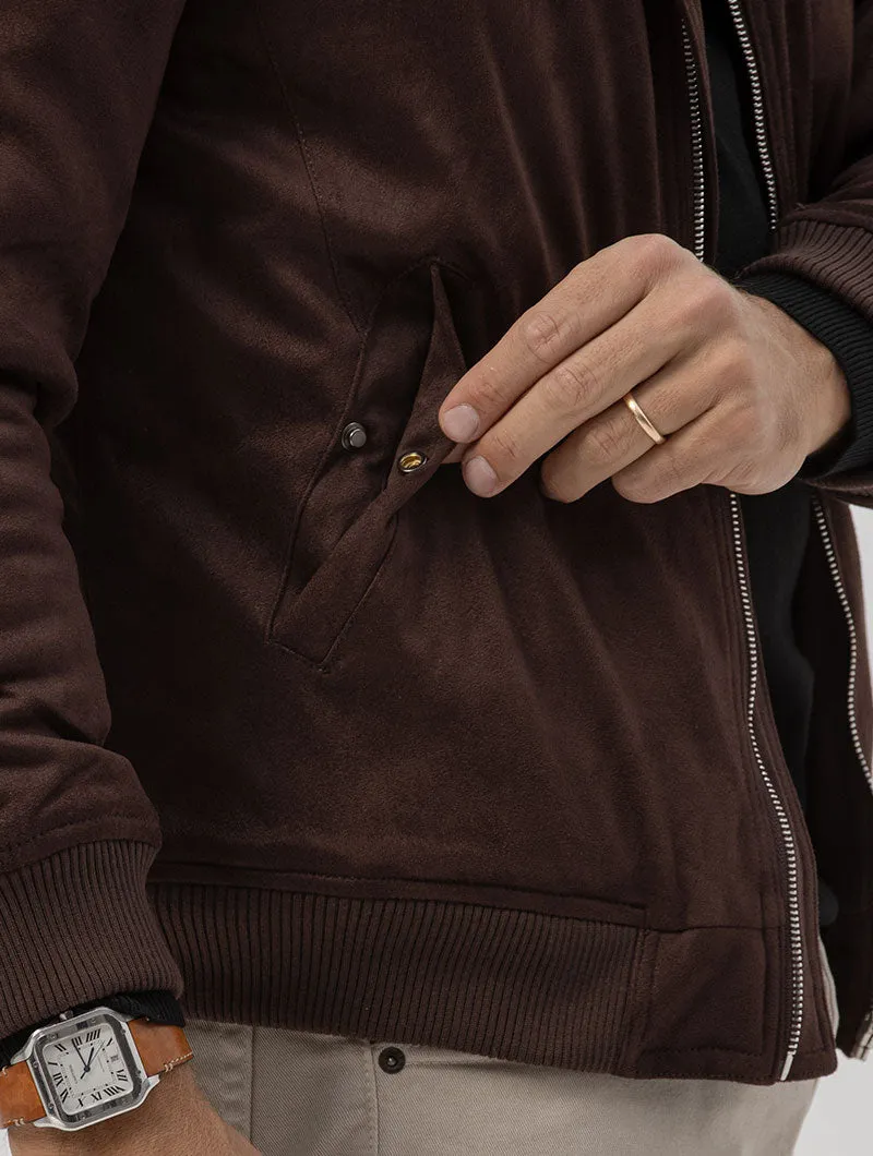 TIKUS BOMBER JACKET IN BROWN