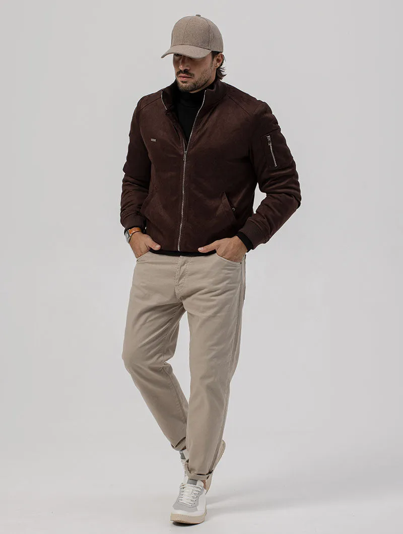 TIKUS BOMBER JACKET IN BROWN