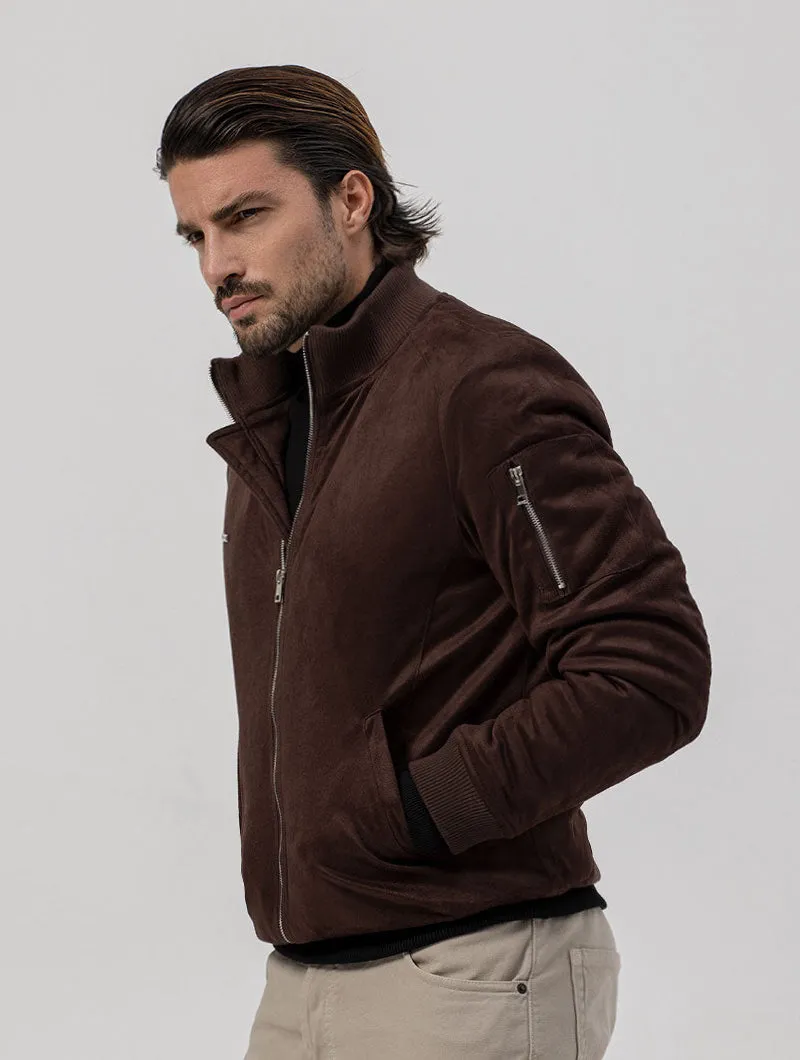 TIKUS BOMBER JACKET IN BROWN