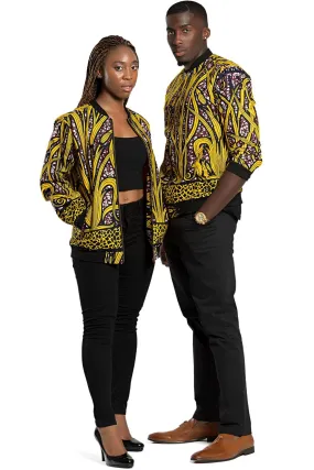 Unisex African Print Bomber Jacket