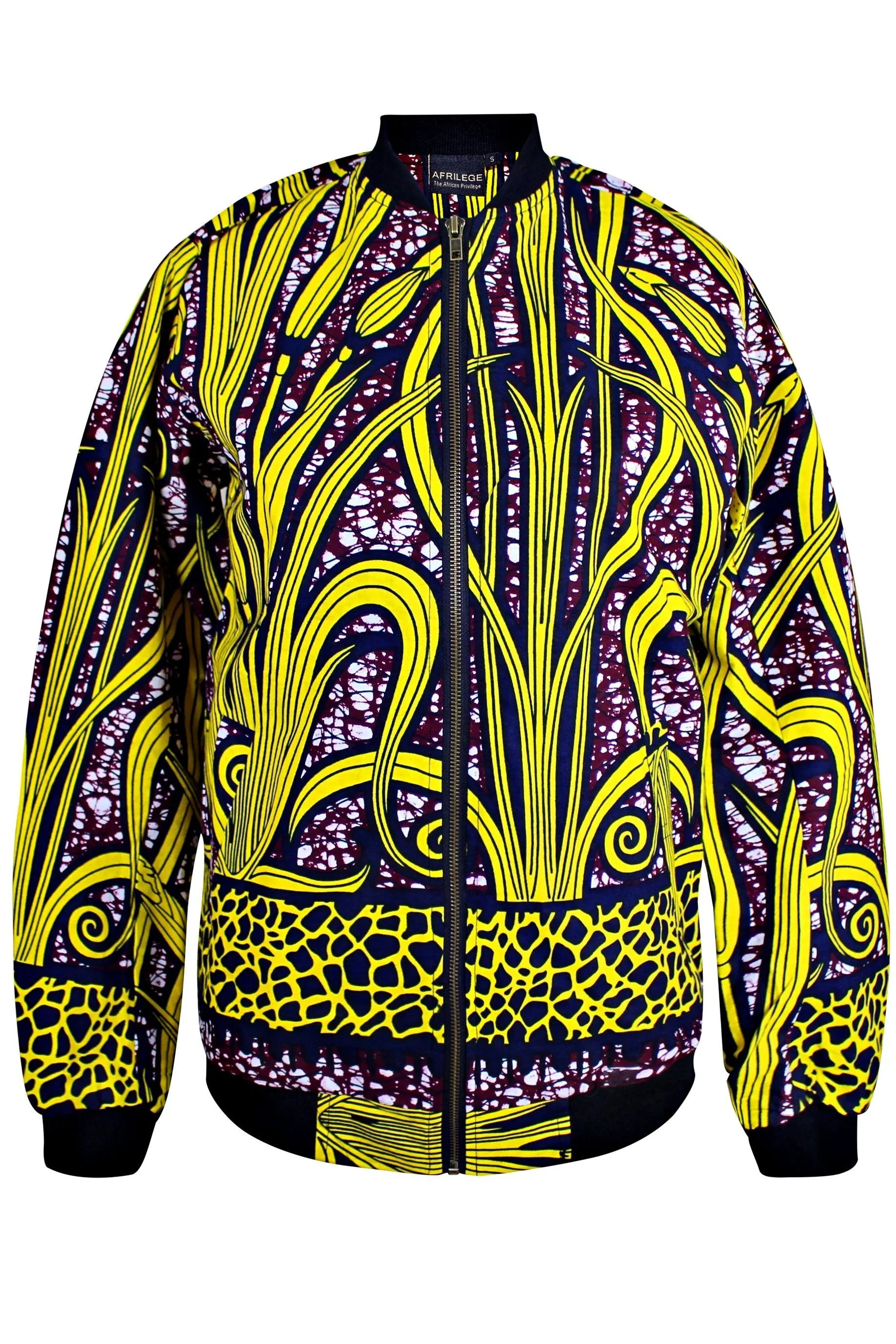 Unisex African Print Bomber Jacket