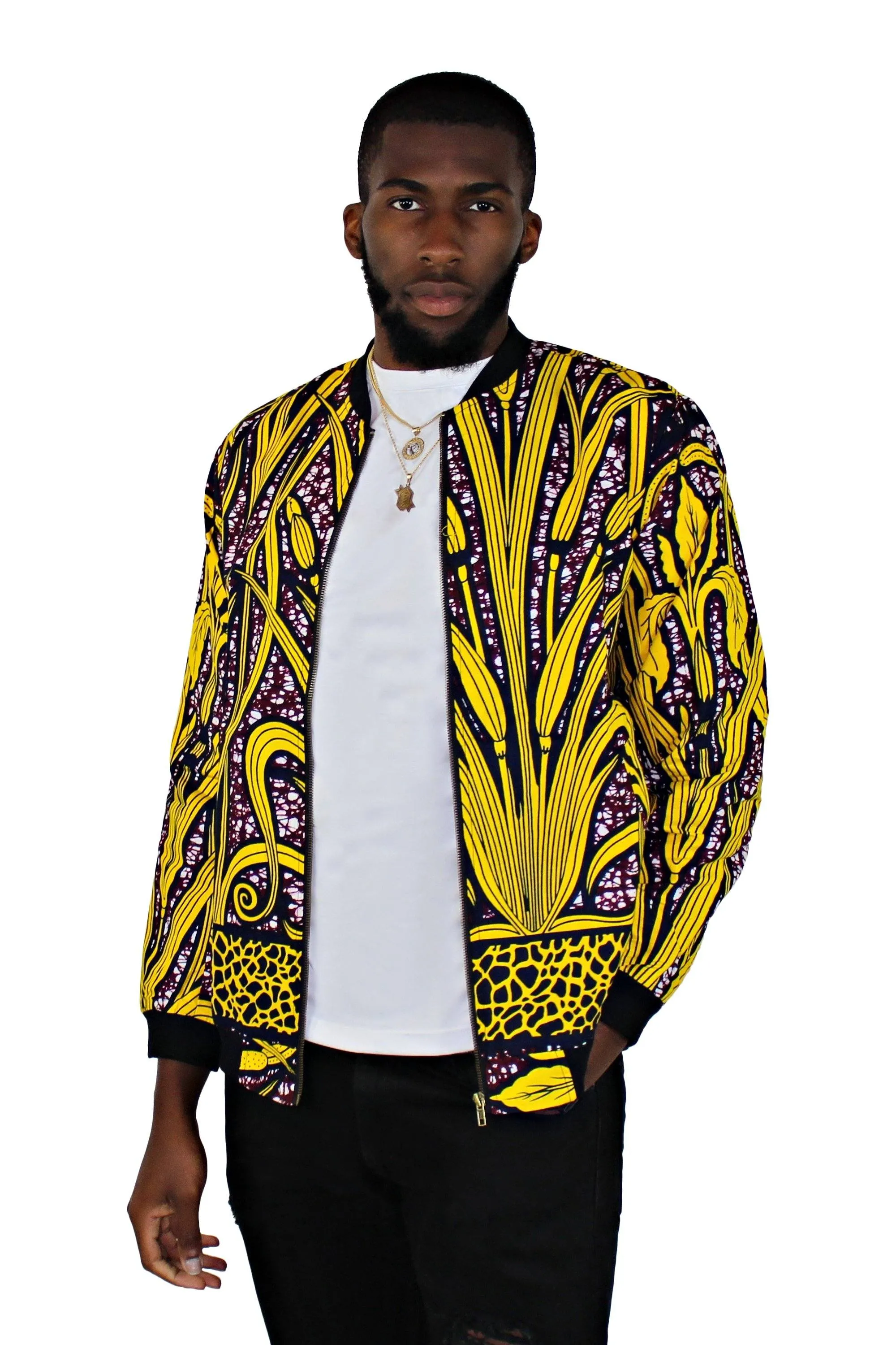 Unisex African Print Bomber Jacket