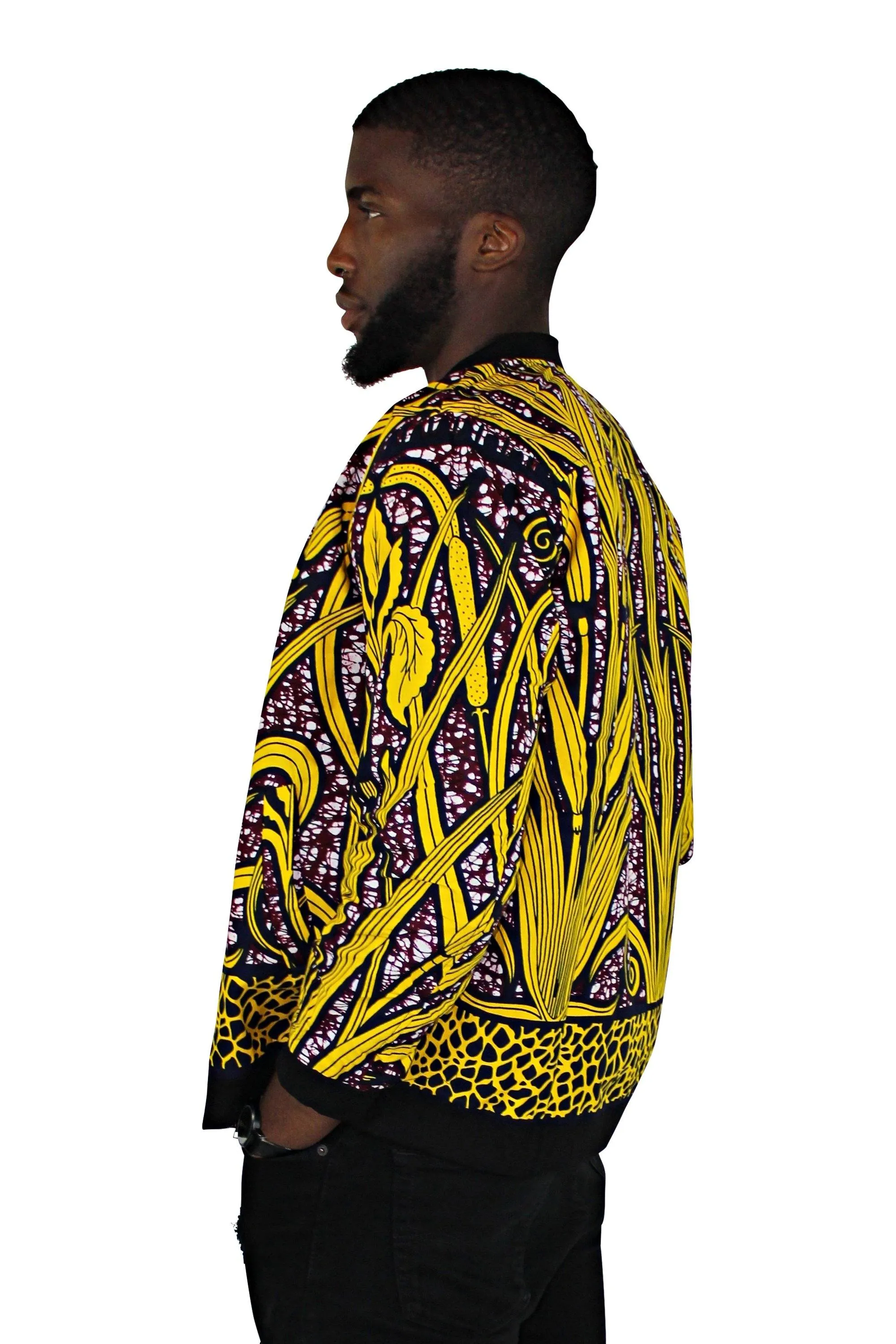 Unisex African Print Bomber Jacket