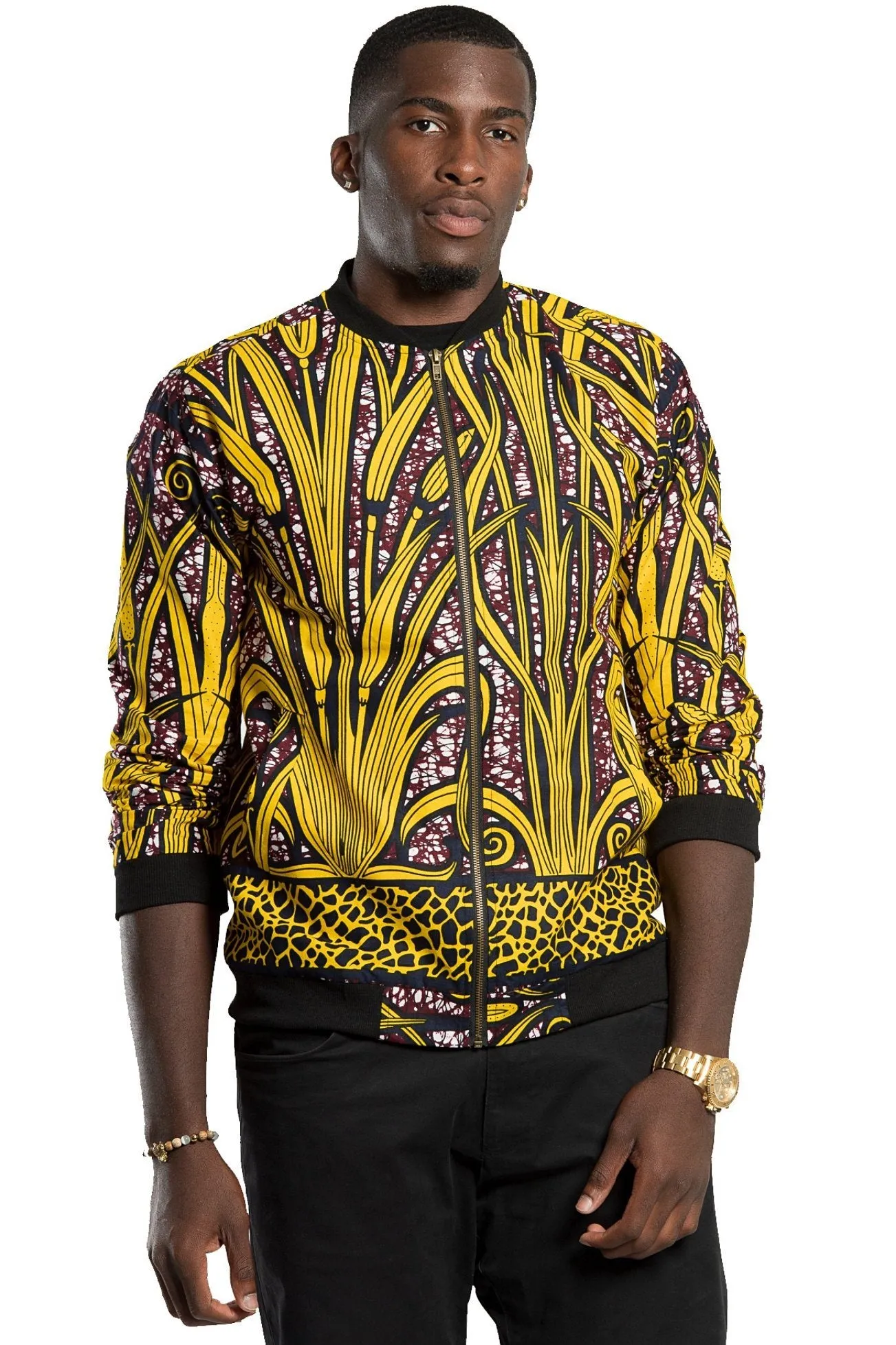 Unisex African Print Bomber Jacket