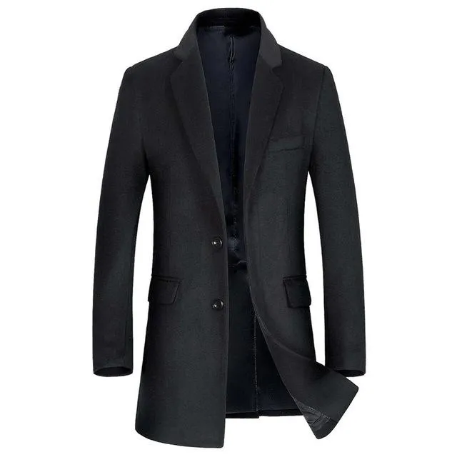 West Louis™ Business-Man Wool Long Coat