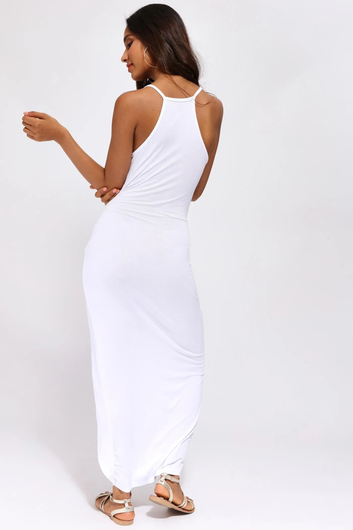 White Tie Detail Maxi Dress