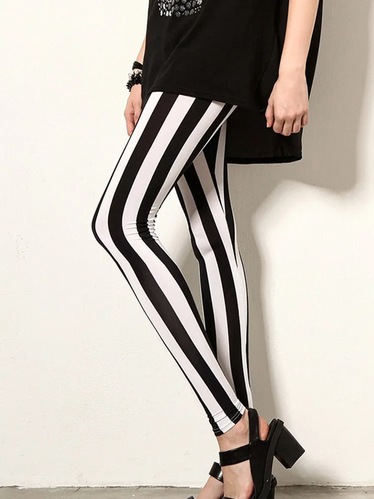 Womens Graffiti Style Slim Stretch Trouser