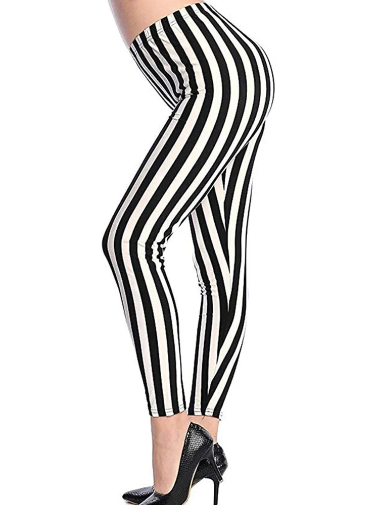 Womens Graffiti Style Slim Stretch Trouser