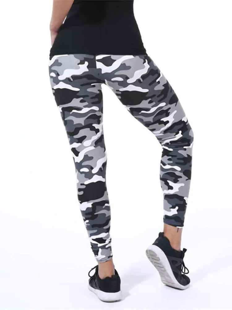 Womens Graffiti Style Slim Stretch Trouser