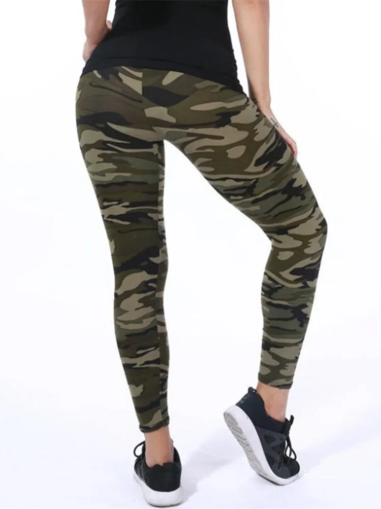 Womens Graffiti Style Slim Stretch Trouser