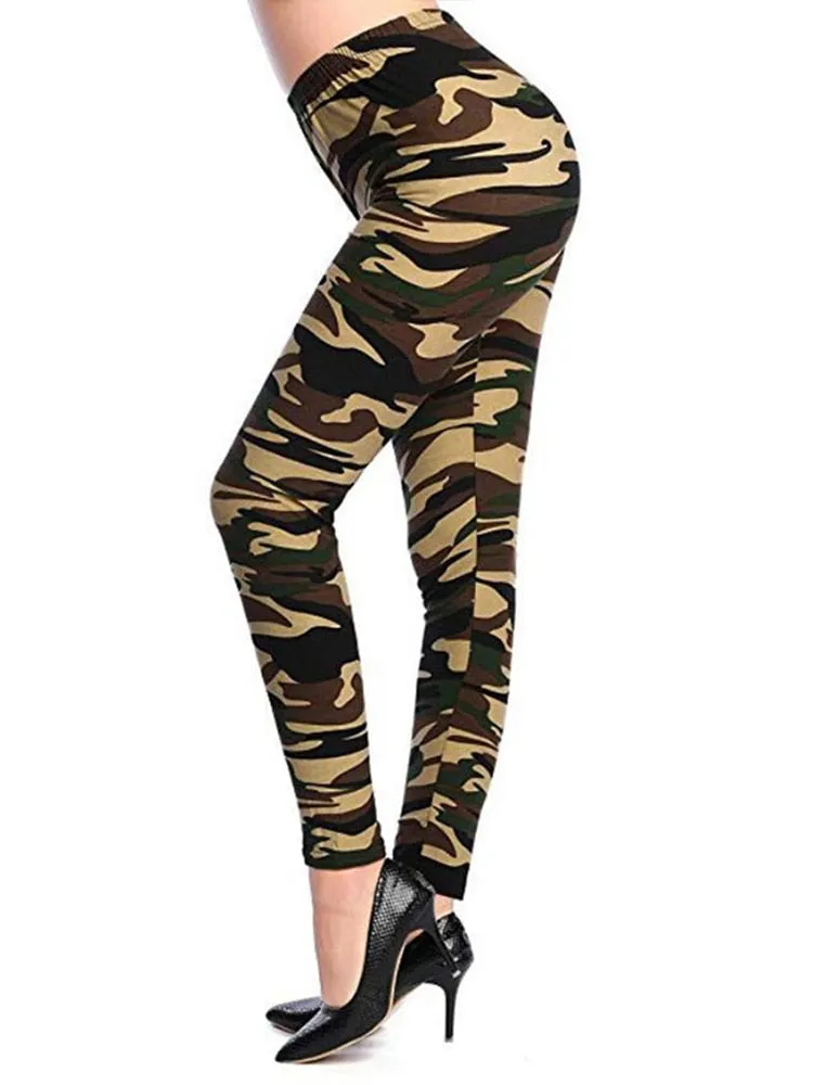 Womens Graffiti Style Slim Stretch Trouser