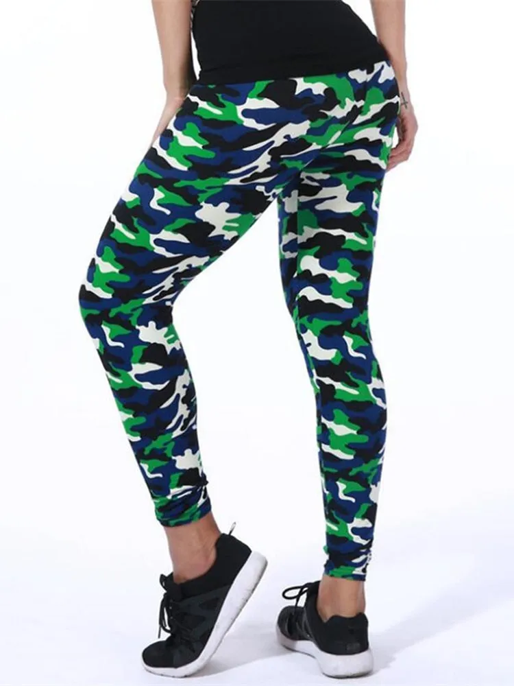 Womens Graffiti Style Slim Stretch Trouser