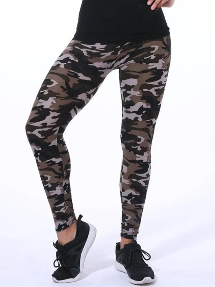 Womens Graffiti Style Slim Stretch Trouser